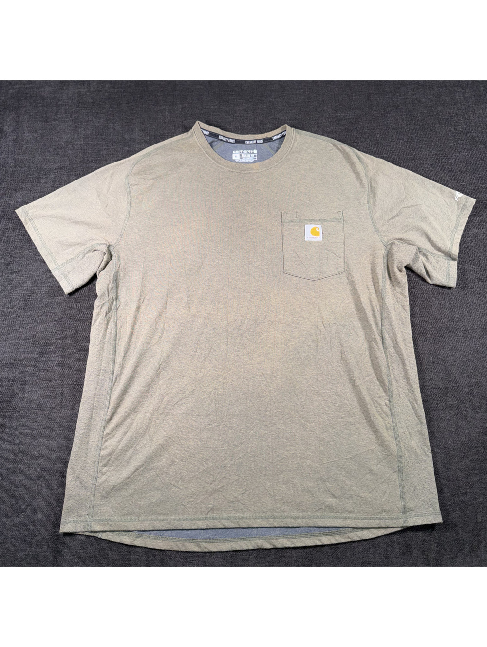 Carhartt Force Relaxed Fit XL Tan Short Sleeve Pocket T-Shirt
